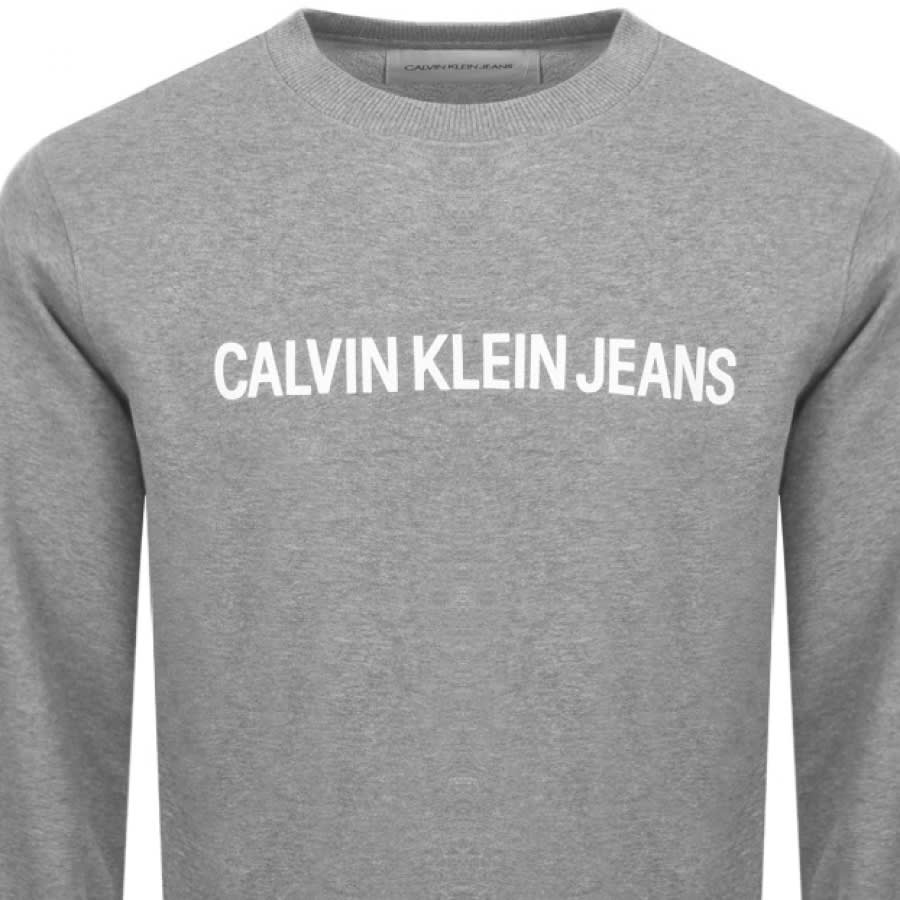 Alternative Image for ProductCalvin Klein Jeans Institutional Sweatshirt Grey2